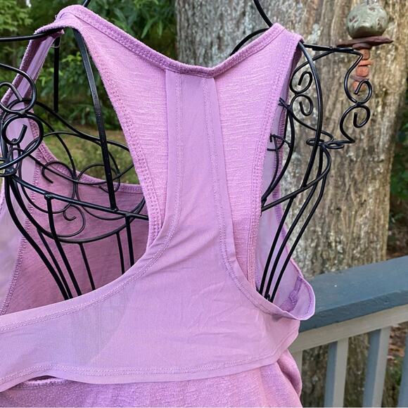 Balance Collection Rosy Pink Tank Top Size Medium with Mesh Overlay Lightweight - Picture 4 of 6